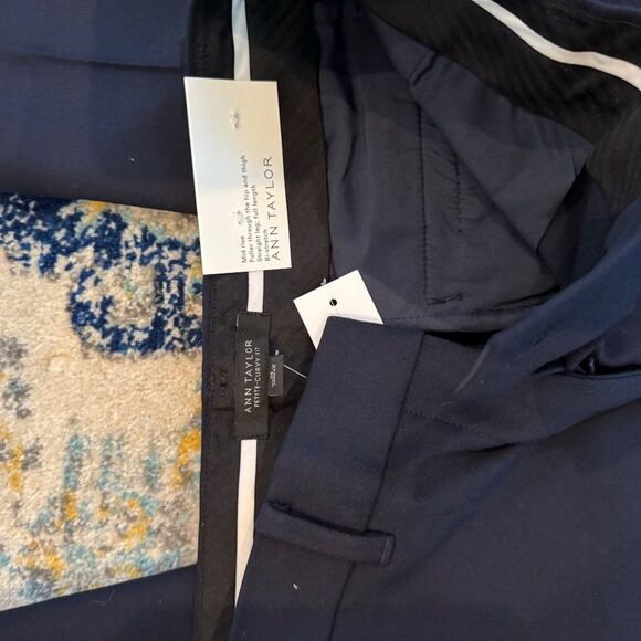 NWT Ann Taylor Straight Black Trousers Dress Pants 0P Curvy Fit - Picture 6 of 8